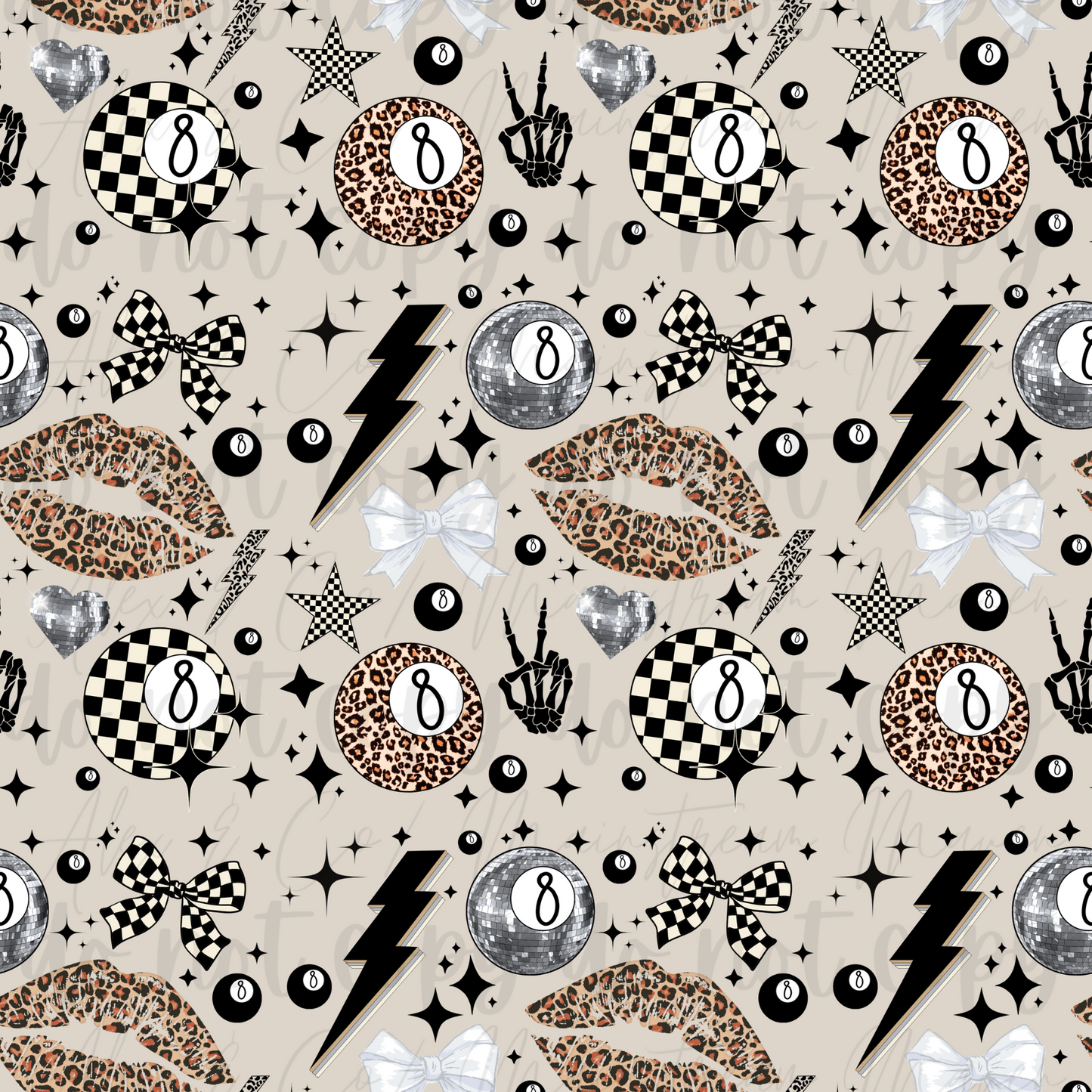 Eightball Seamless Pattern