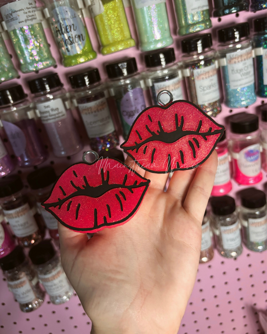 Kiss Lips Vent Clip Freshies - Strawberry Leather