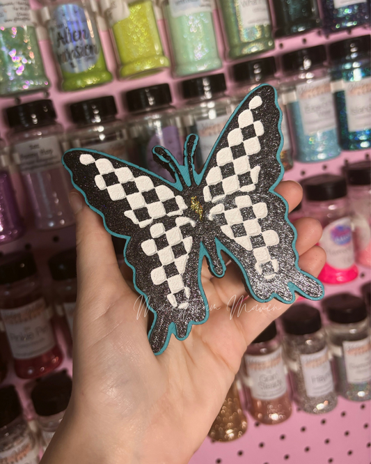 Punchy Butterfly Freshie - Strawberry Leather