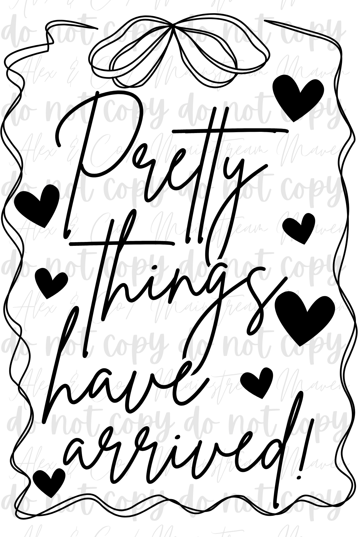 DIGITAL 4x6 Pretty Things Thermal Label