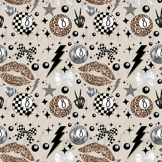 Eightball Seamless Pattern